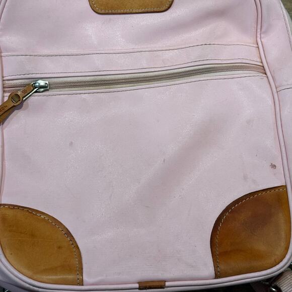 Jon Hart Coated full size Canvas Backpack Pink Leather - Picture 7 of 9